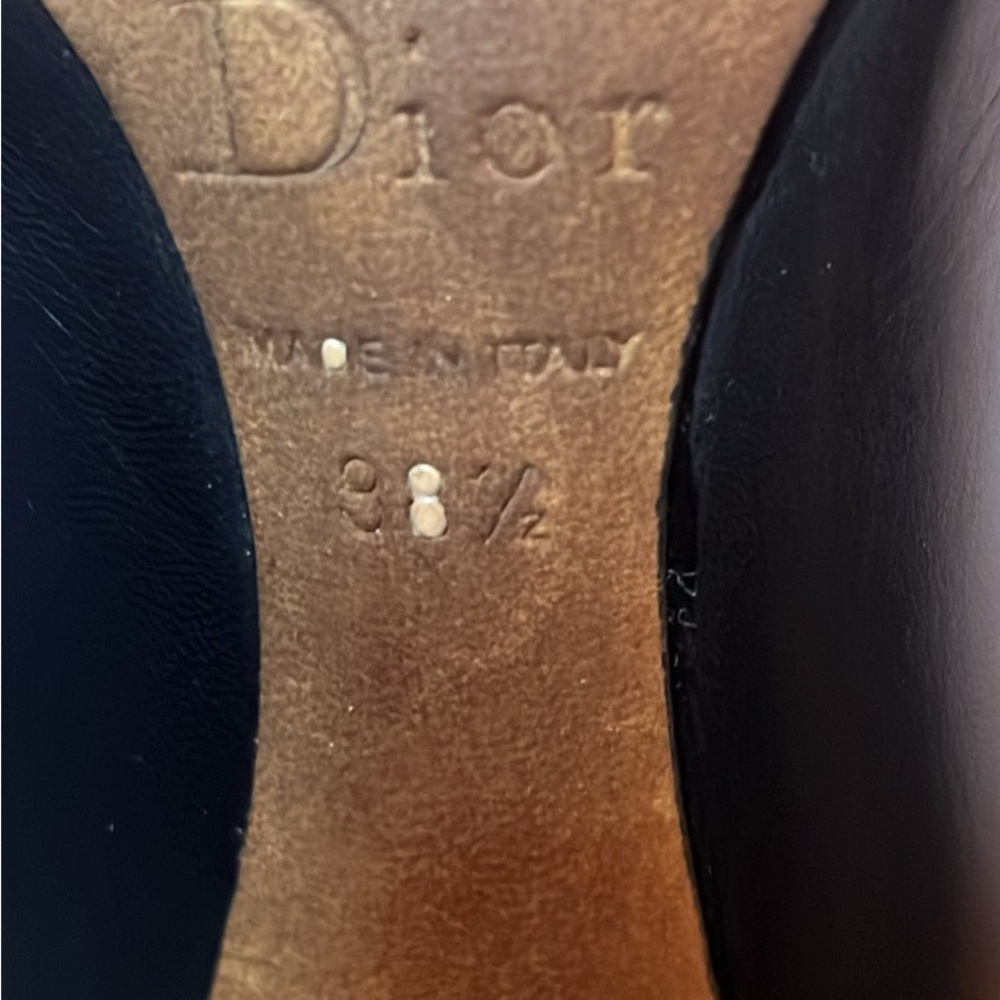 Dior Black Leather Pointed Toe Pumps
